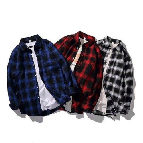 (COMBO TẶNG KÈM) Áo khoác caro sơ mi tặng kèm áo thun cực đẹp thích hợp đi chơi đi dạo, áo flannel nam nữ, áo khoác