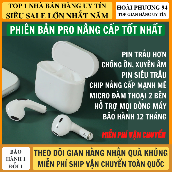 Tai nghe bluetooth Pro 4 bản nâng cấp chip 5.0 mạnh mẽ hỗ trợ mọi dòng máy có định vị đổi tên chống ồn, chống nước ipx7, tai nghe không dây, tai phone không dây, tai nghe, tai nghe bluetooth mini, tai nghe nhét tai