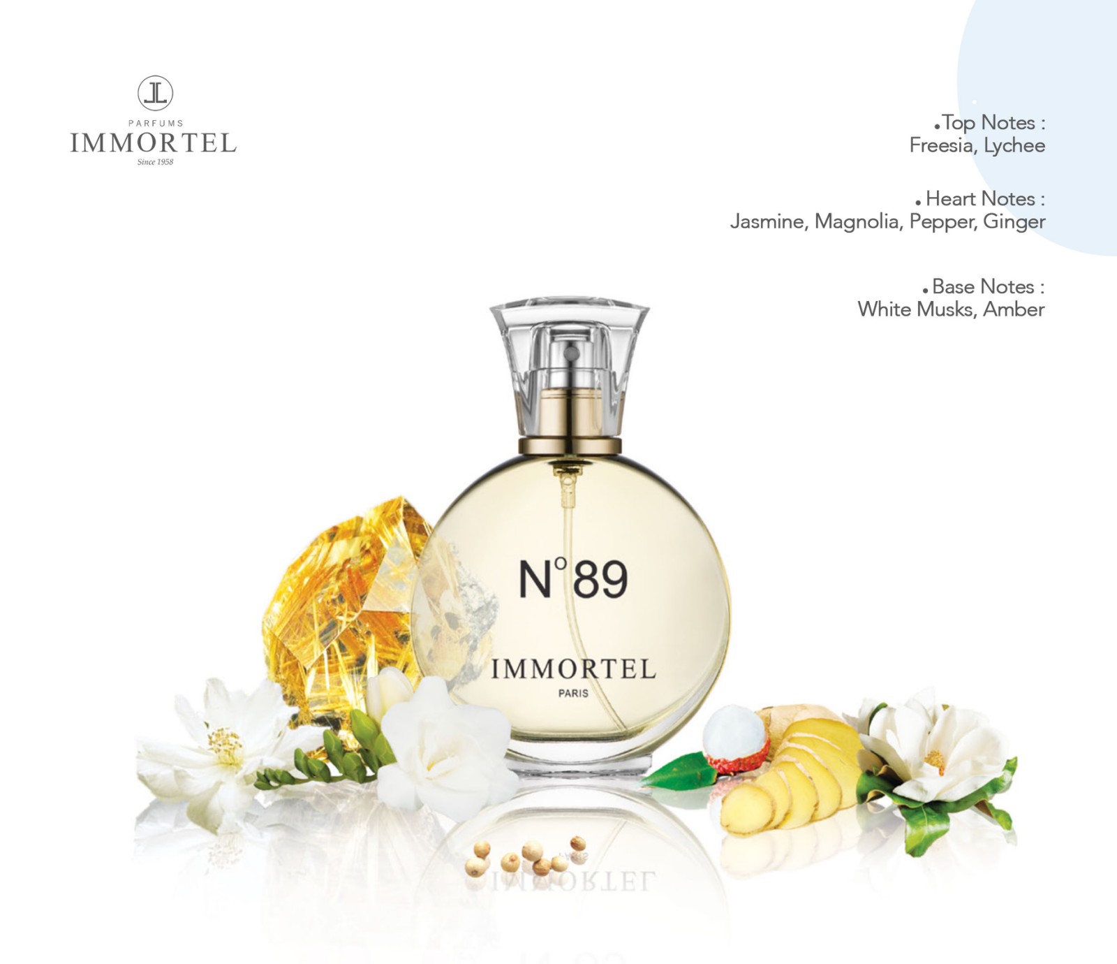 Nước hoa Unisex IMMORTEL No89 chai xịt dung tích 60ml Eau De Parfum