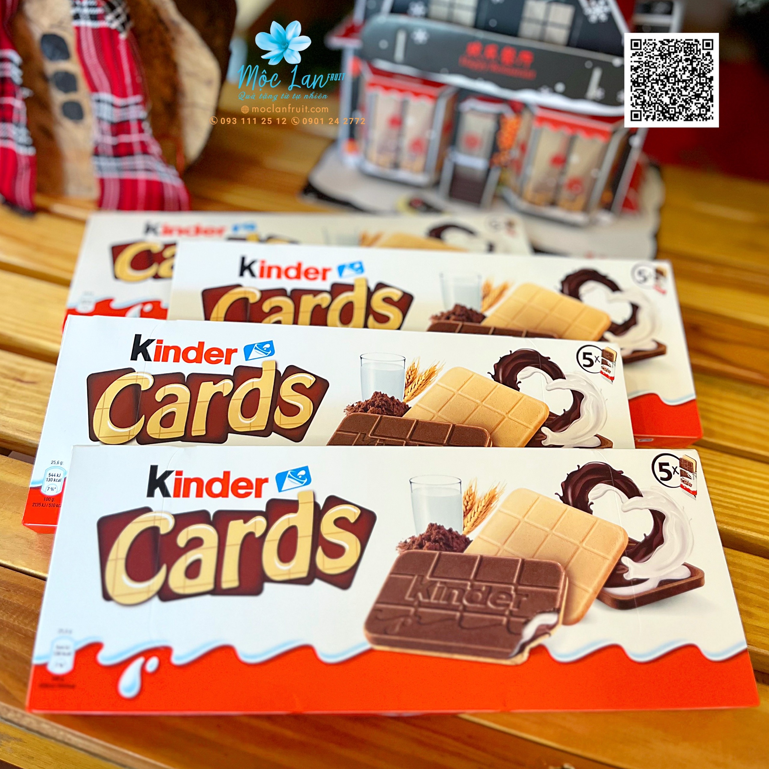 Kẹo Chocolate Kinder Cards Đức 128gr