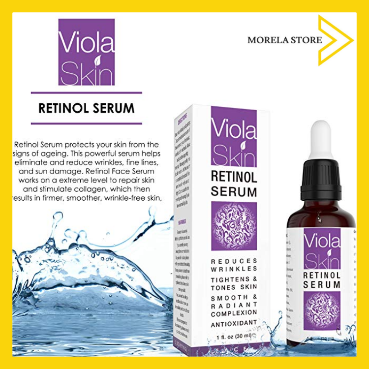 [HCM]Viola Skin Serum PREMIUM Retinol Hyaluronic Acid & Vitamin E dưỡng ẩm làm sáng dành cho da nhạy cảm  30ml