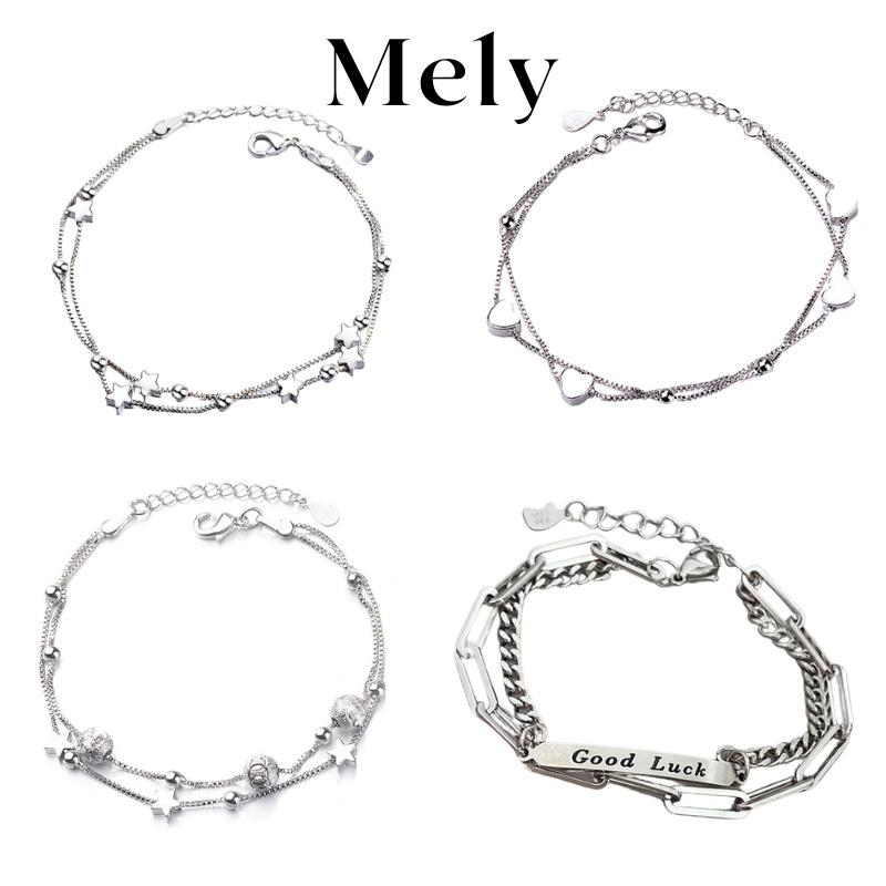 Lắc tay sợi mảnh nhiều mẫu, Vòng tay hình ngôi sao hình tim - MELY 1187