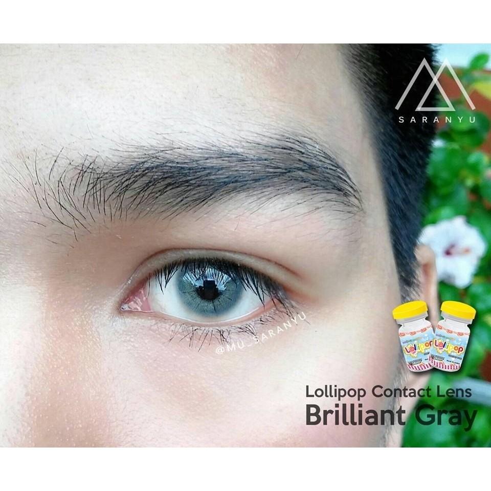 [HCM]lens - kính áp trồng xám tây sử dụng 1 năm tặng kèm khây đựng