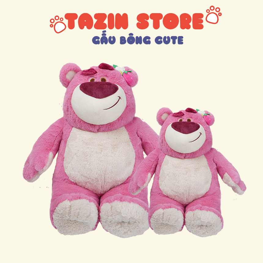 Gấu Bông Lotso Hugging Bear Tai Dâu Đứng Tazin Shop