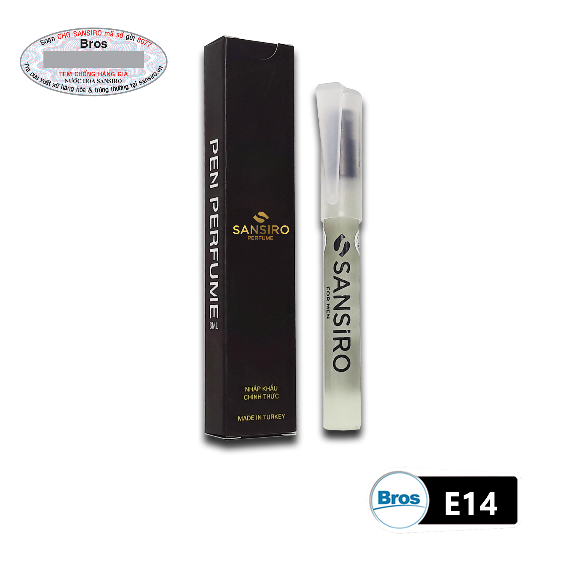 Hcm - nước hoa sansiro 8ml e14 cho nam