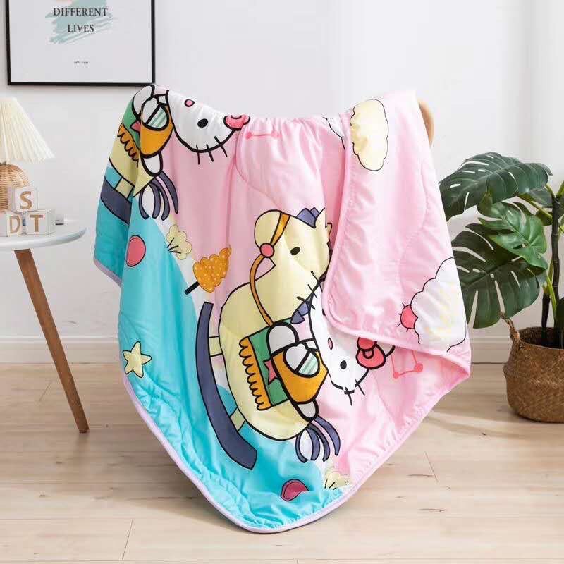 Mền chăn đũi hoạt hình 2 mặt cho bé - nhiều màu