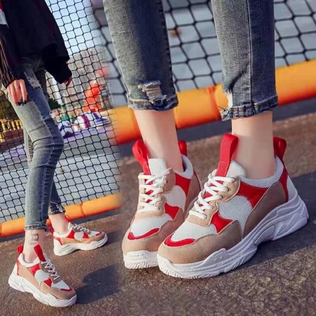 Hot sale giày thể thao ulzzang đỏ nâu