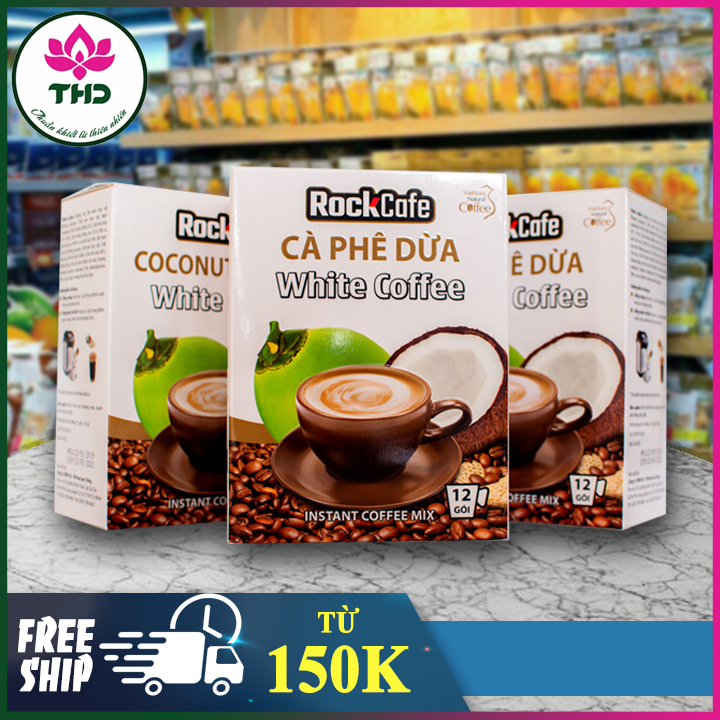 Cà phê dừa tâm hữu dũng hộp 20gr x 12 gói