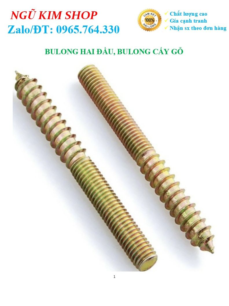 Bulong hai đầu răng_ bulong cấy gỗ m8 x l