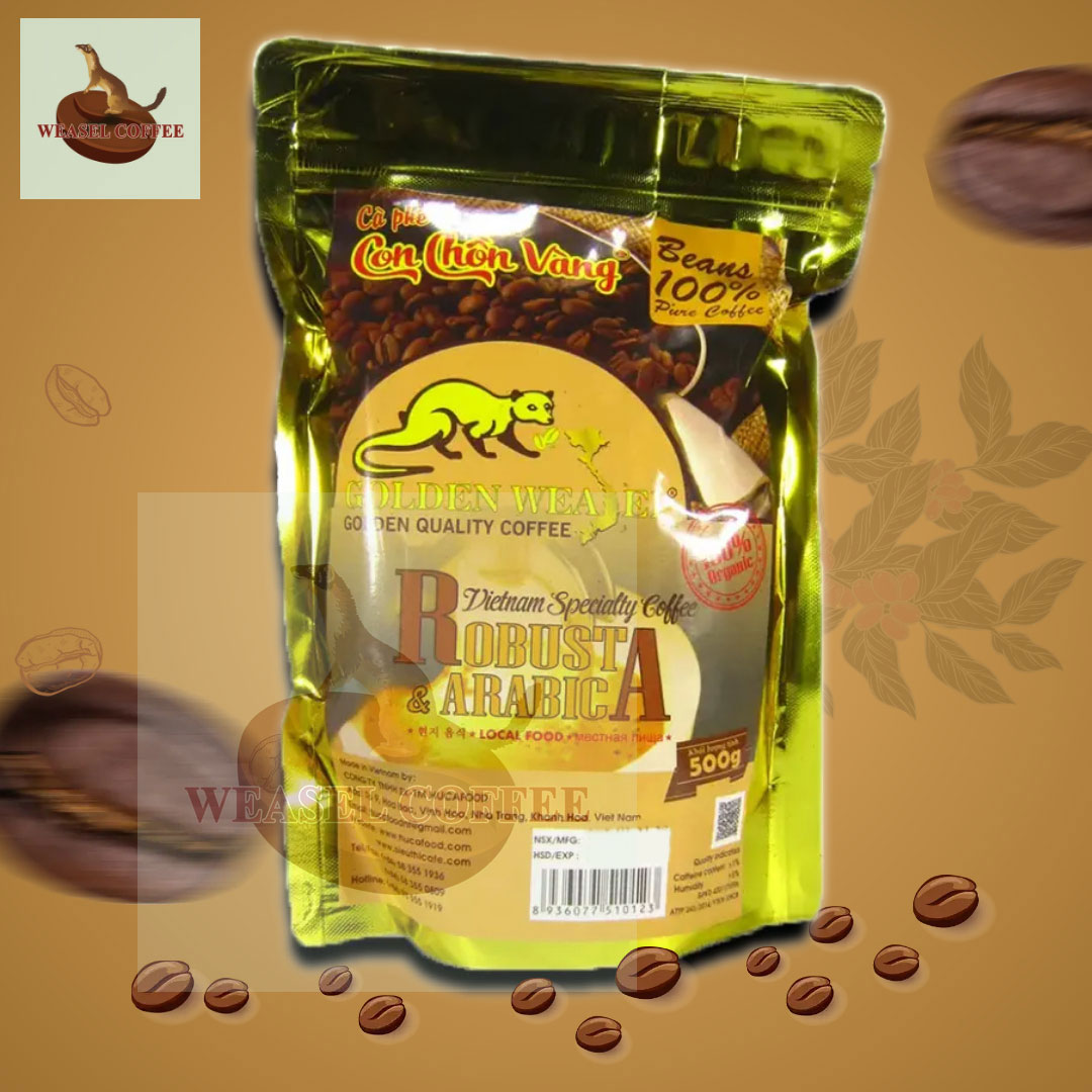 Cà phê arabica & robusta - túi zipper 500g