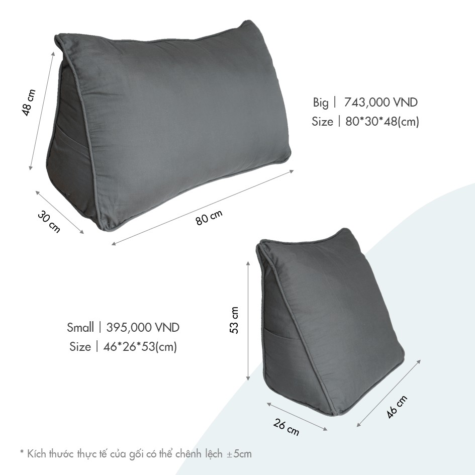 Gối tựa tam giác 2 size