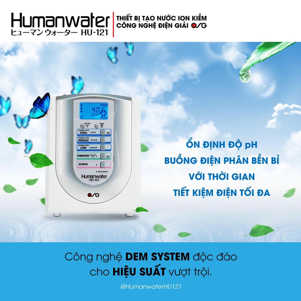 Máy lọc nước điện giải osg human water hu-121