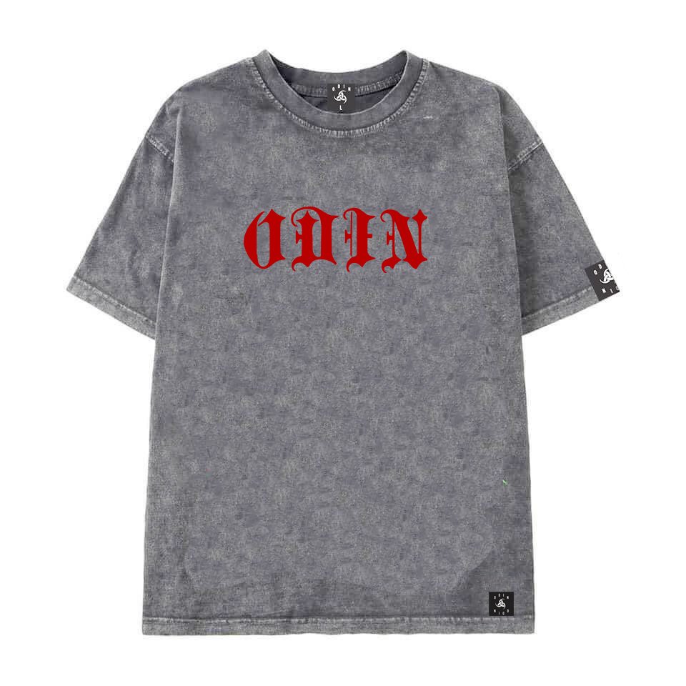 Áo thun od oversize gray acid, áo phông tay lỡ form rộng odin clothing