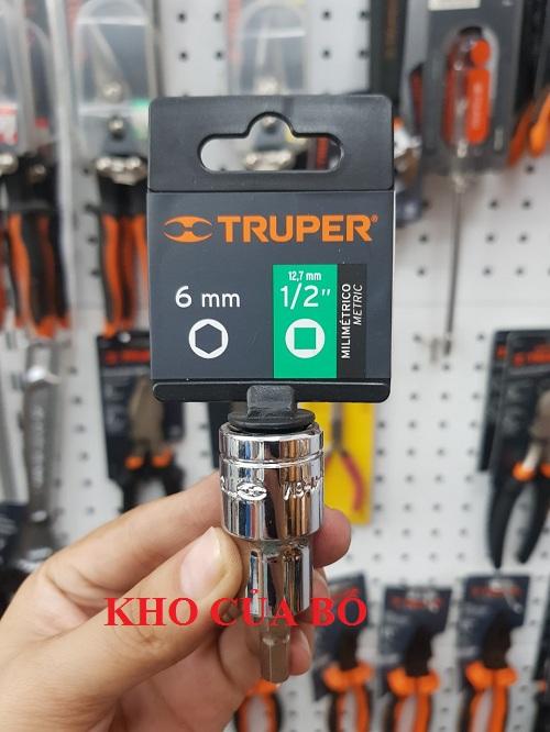 Đầu tuyp 1/2" ra đầu lục giác 6mm lục giác, truper - 13281