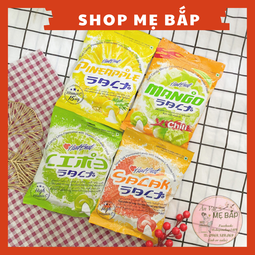 Kẹo Chanh Muối - Kẹo Muối Ớt Hartbeat Thái Lan 120g - Shop Mẹ Bắp [Date 2023]