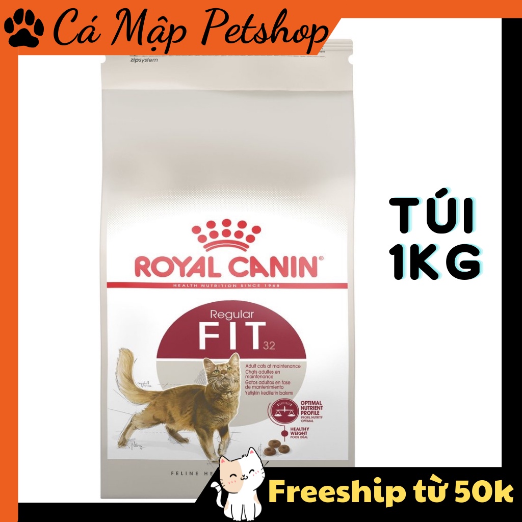 Hạt cho mèo Royal Canin Fit 32, Hạt cho mèo trưởng thành hay vận động túi 1kg