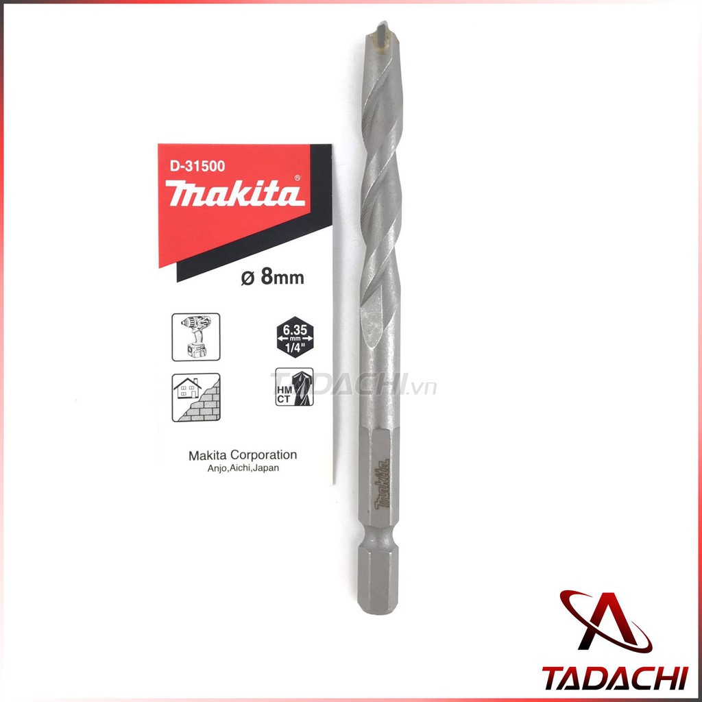 Mũi Khoan Tường 8mm Chân Lục Giác Nz Cho Máy Bắn Vít Makita D-31500