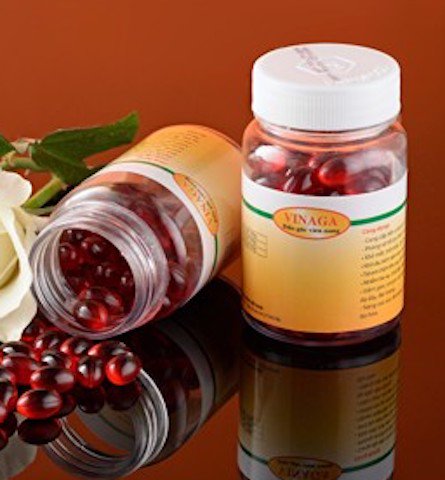 Dầu gấc viên nang Vinaga 100 viên (combo 5 hộp)