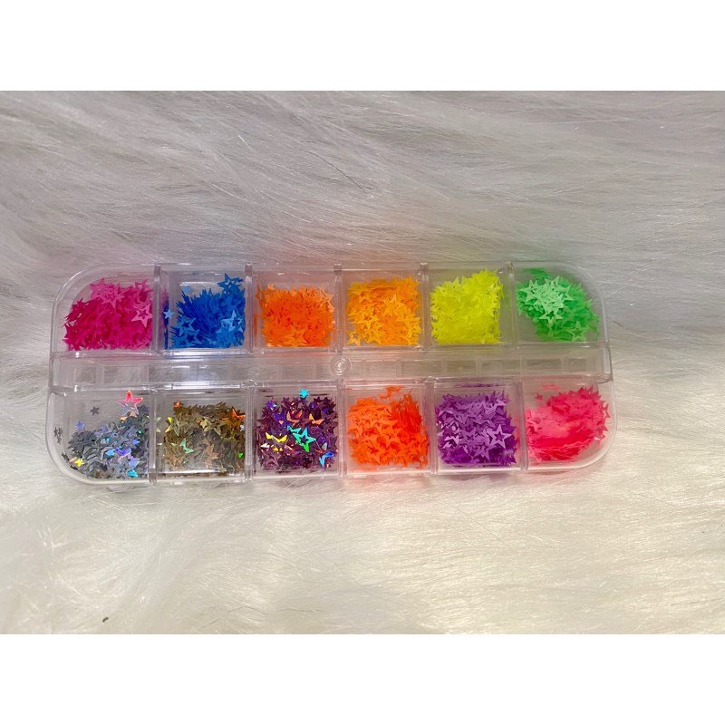 NAIL set sao dạ quang trang trí móng
