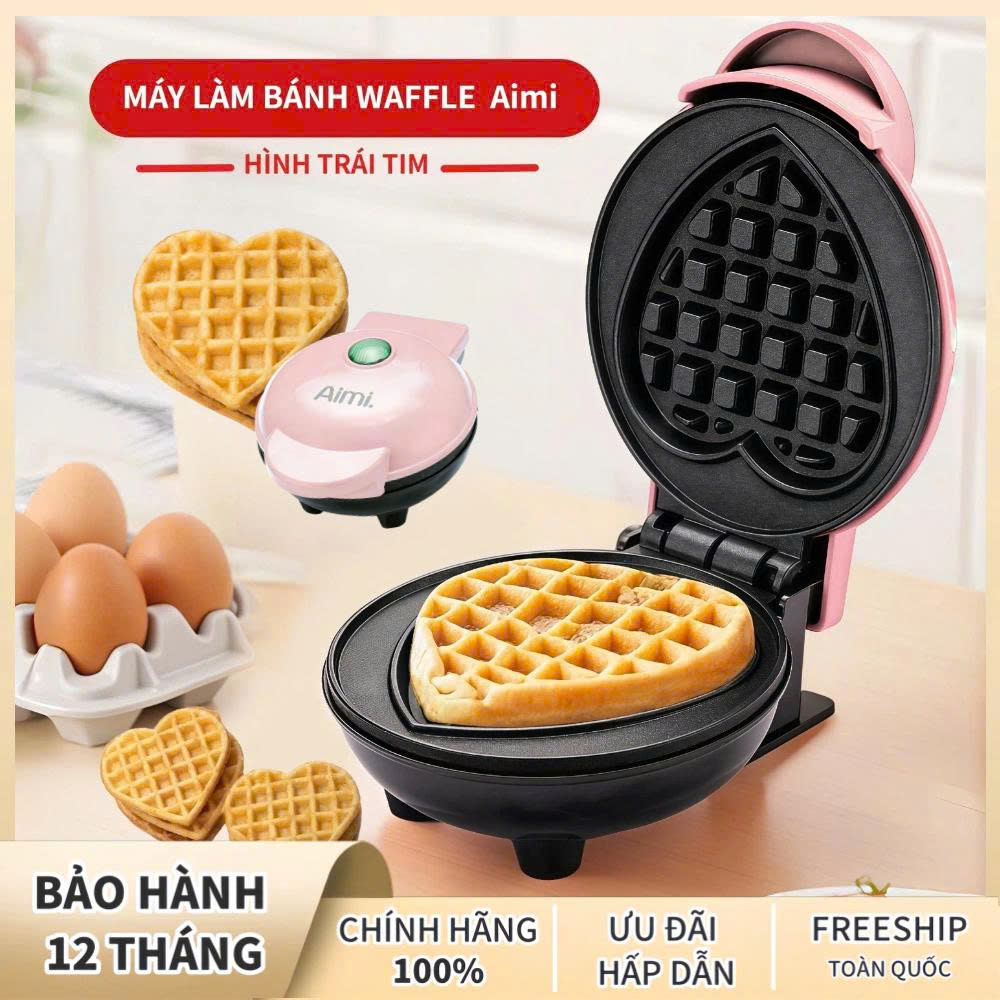MÁY NƯỚNG BÁNH TỔ ONG, BÁNH CREPE HÌNH TRÁI TIM CHỐNG DÍNH CỰC TỐT - MÁY KẸP NƯỚNG BÁNH TỔ ONG BÁNH WAFFLE CỰC NGON TẠI NHÀ