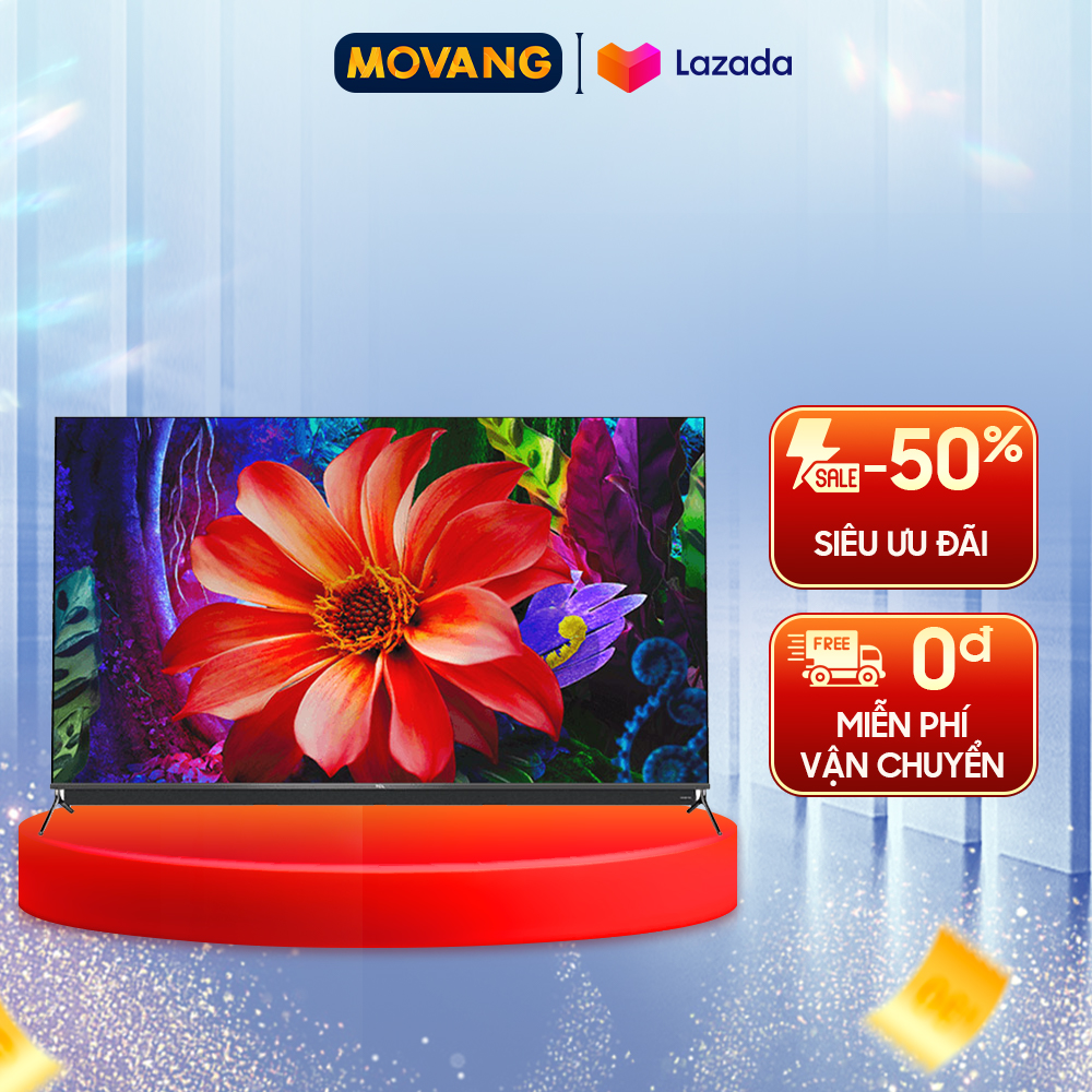 - android tivi tcl 4k 65 inch 65p725 - hệ điều hành android 11 - remote tích hợp micro tìm kiếm bằng giọng nói