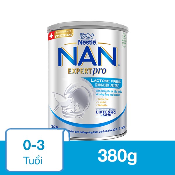 Sữa bột nan expert pro lactose free 380g