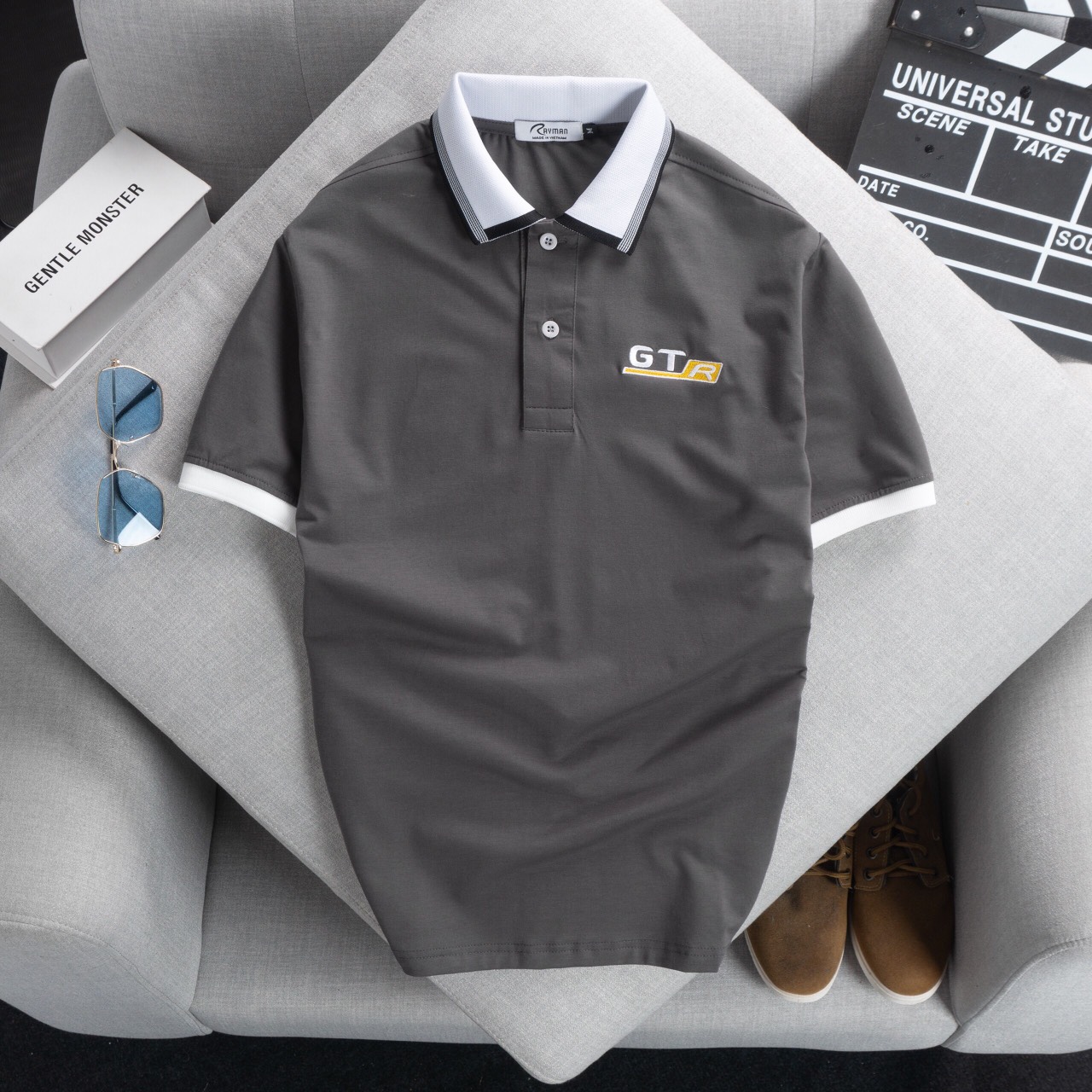 Áo thun polo rayman chất cotton phối bâu sang trọng axk219