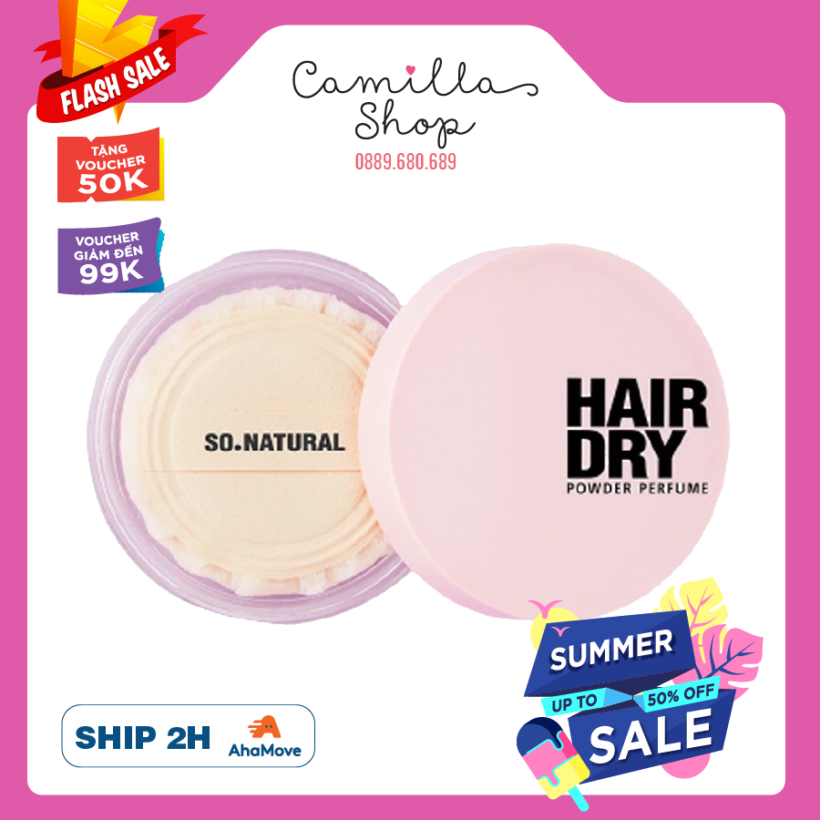 Phấn phủ gội khô so natural hair dry power perfume