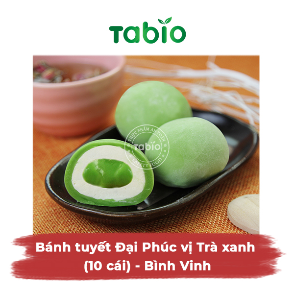 HCM - Bánh tuyết Đại Phúc vị Trà xanh (10 cái) - Bình Vinh - TABIO