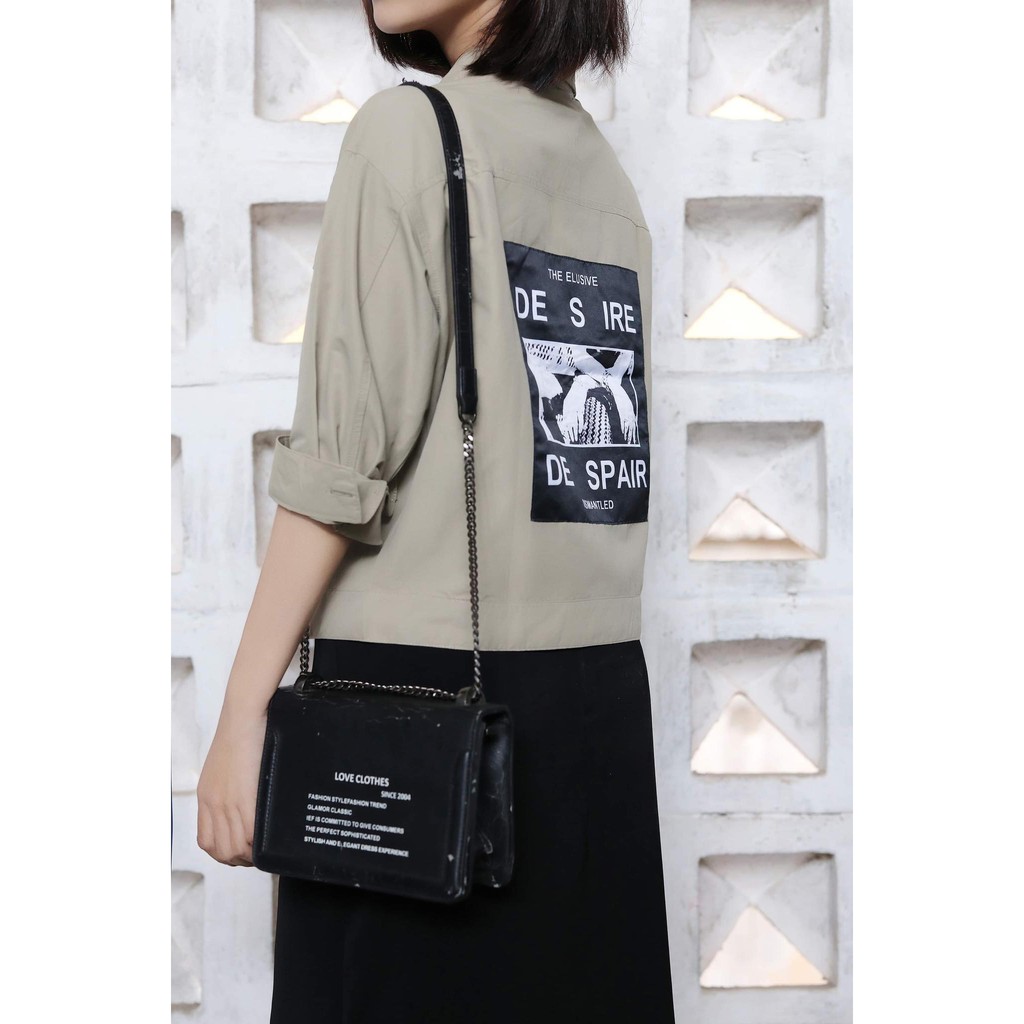 Áo khoác kaki in hình 3D lưng, áo kiểu túi hộp, hàng thiết kế cao cấp TK FASHION - KK K111
