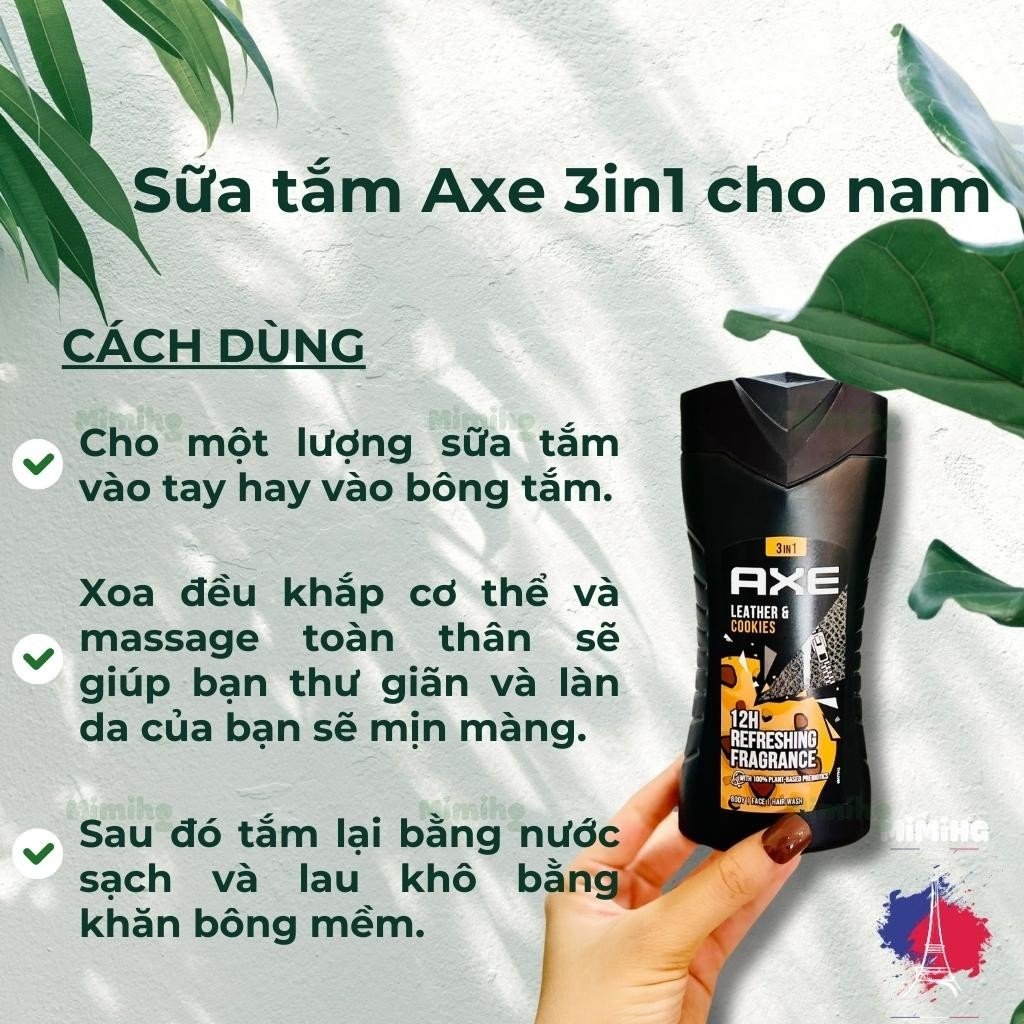 Sữa tắm gội Axe 3in1 dành cho nam, tiện lợi, nam tính và quyễn rũ