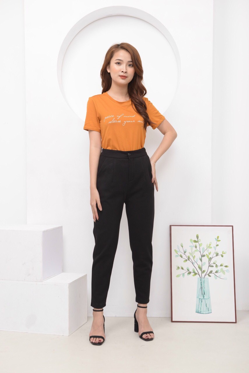 QUẦN BAGGY VẢI DẠ CHUN HÀN CHO MÙA ĐÔNG KHÔNG CÒN LẠNH GIÁ, HanhnguyenMode