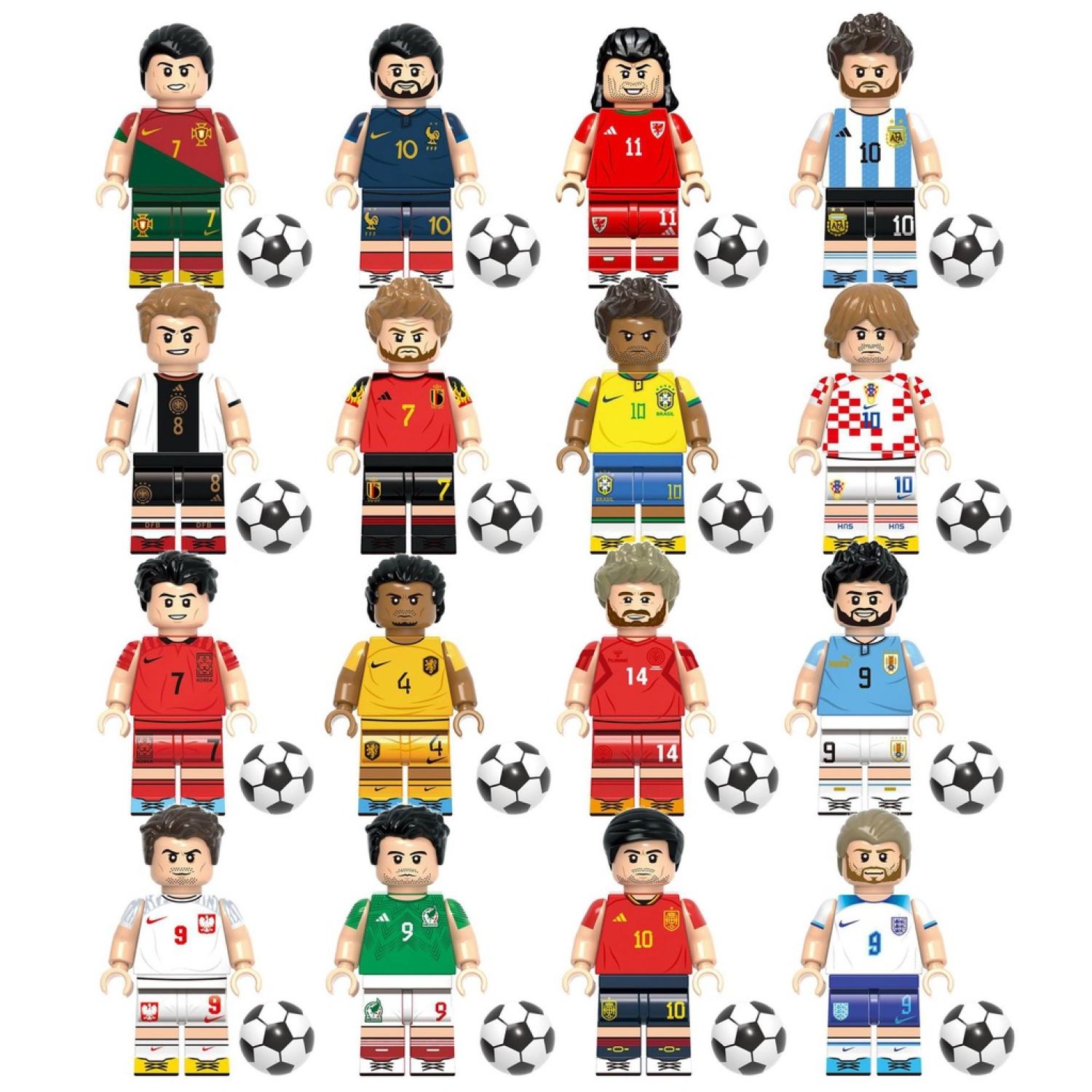 minifigures các mẫu nhân vật cầu thủ bóng đá nổi tiếng messi ronaldo g0103 1