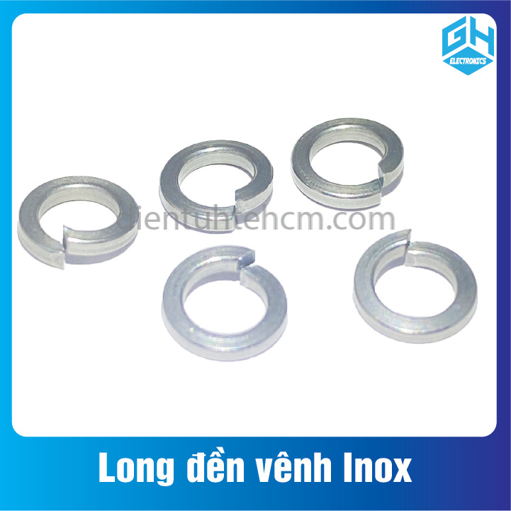 COMBO 50 con long đền vênh Inox M3,M4,M5,M6,M8(chất inox 201)