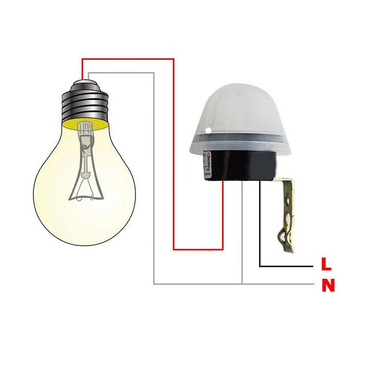 Công tắc cảm biến ánh sáng tự động bật tắt đèn ngoài trời as20 ac220V