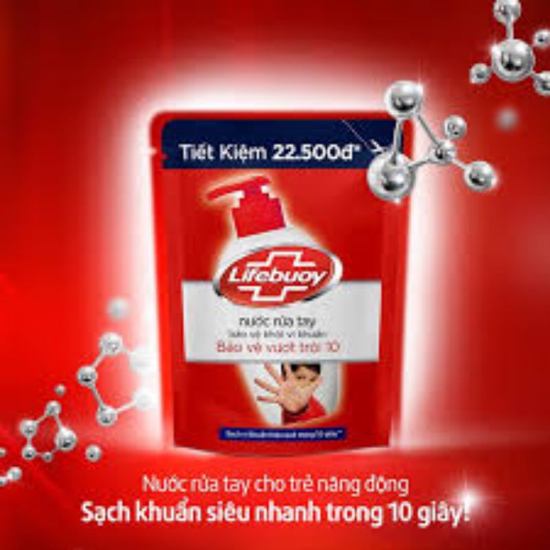 Nước rửa tay Lifebuoy dạng túi + Bình Nhựa Đựng Nước Rửa Tay Lifebuoy, combo túi rửa tay Lifebuoy kèm bình nhựa đưng nước rửa tay