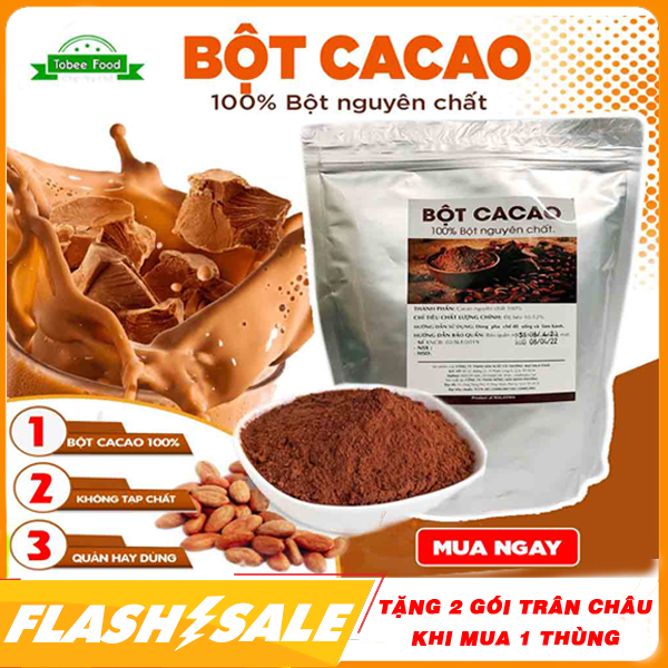 Cacao Nguyên Chất 1kg - Bột pha đồ uống thơm ngon - Nguyên liệu trà sữa Tobee Food