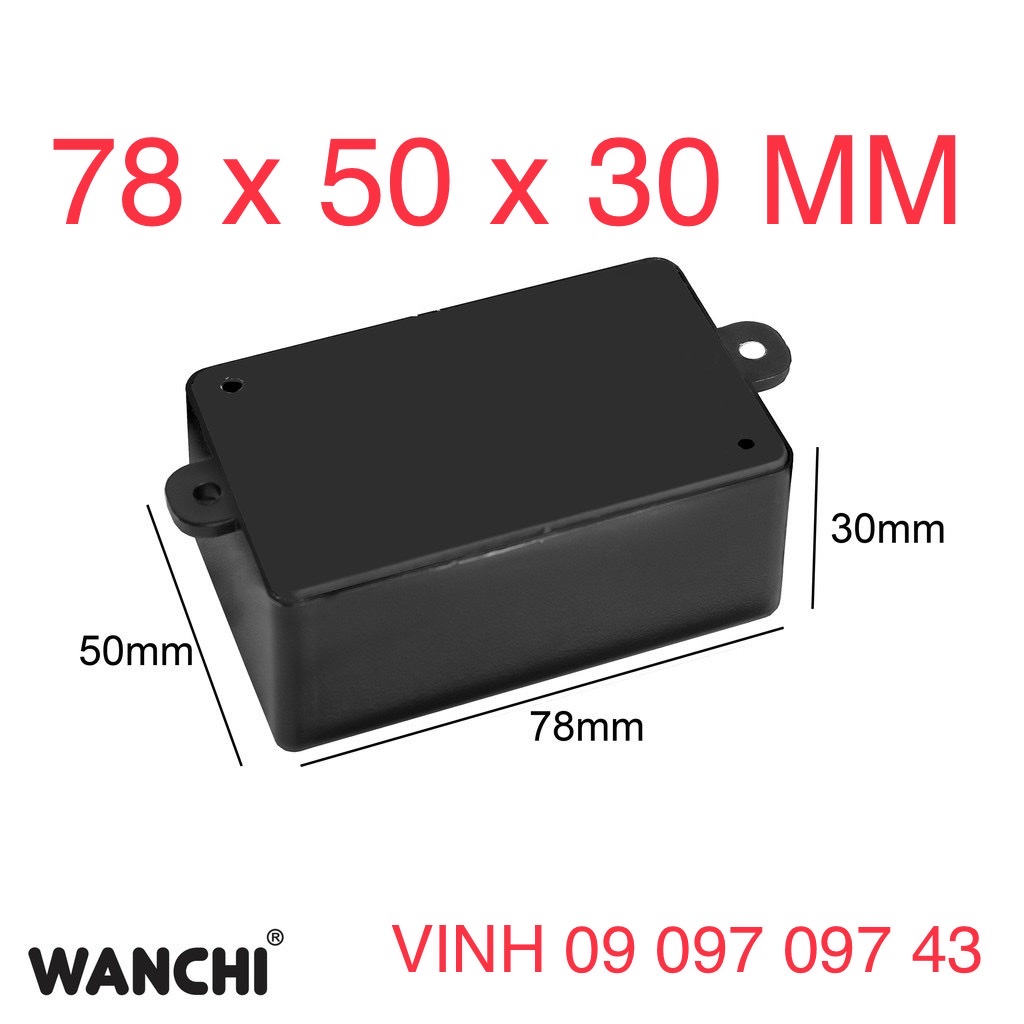 Combo 100 hộp 78x50x30mm có tặng kèm ốc vít cao cấp. hộp nhựa đựng mạch điện tử
