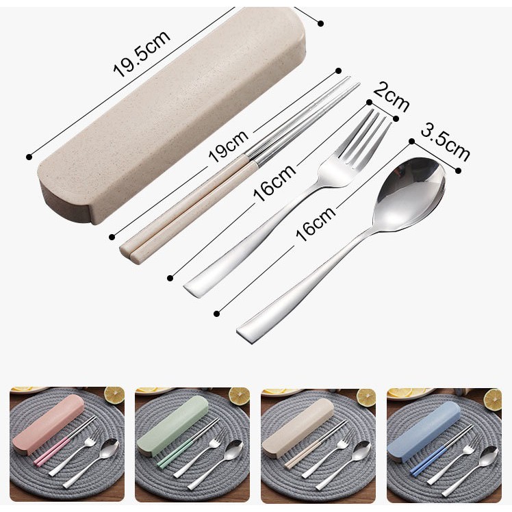 Hộp đựng muỗng đũa lúa mạch