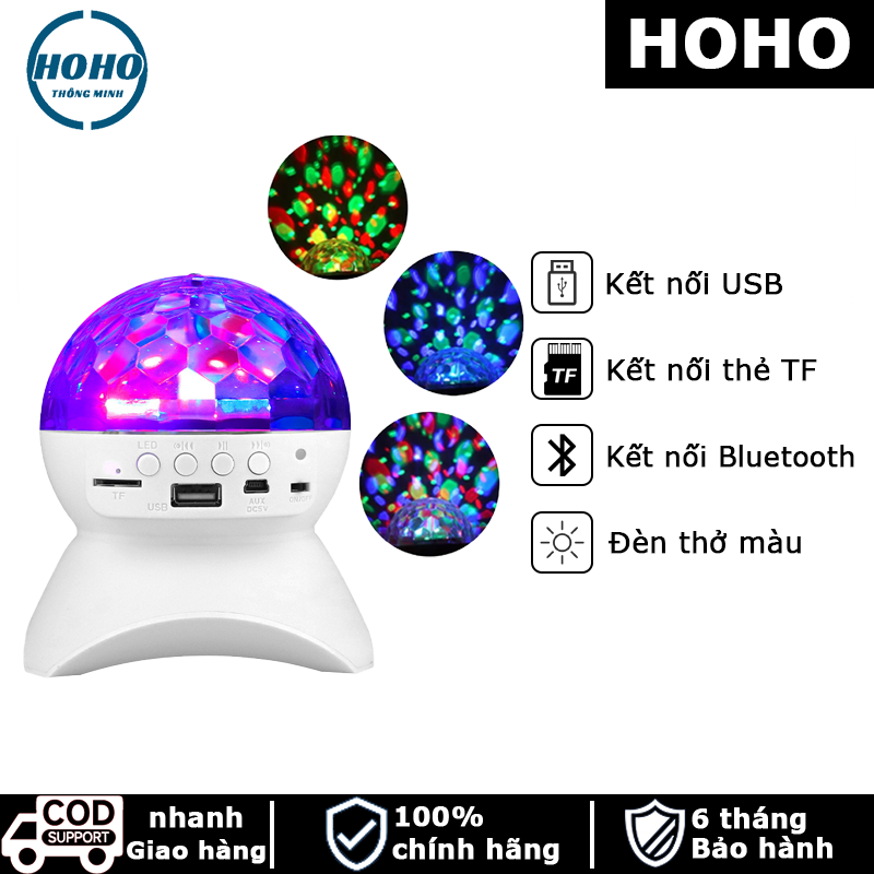 Loa bluetooth loa đèn 7 sắc - loa điện thoại chớp nháy đèn - loa mini đèn tròn quay loa bluetooth l 740 kiêm đèn vũ trường 7 màu cực đẹp