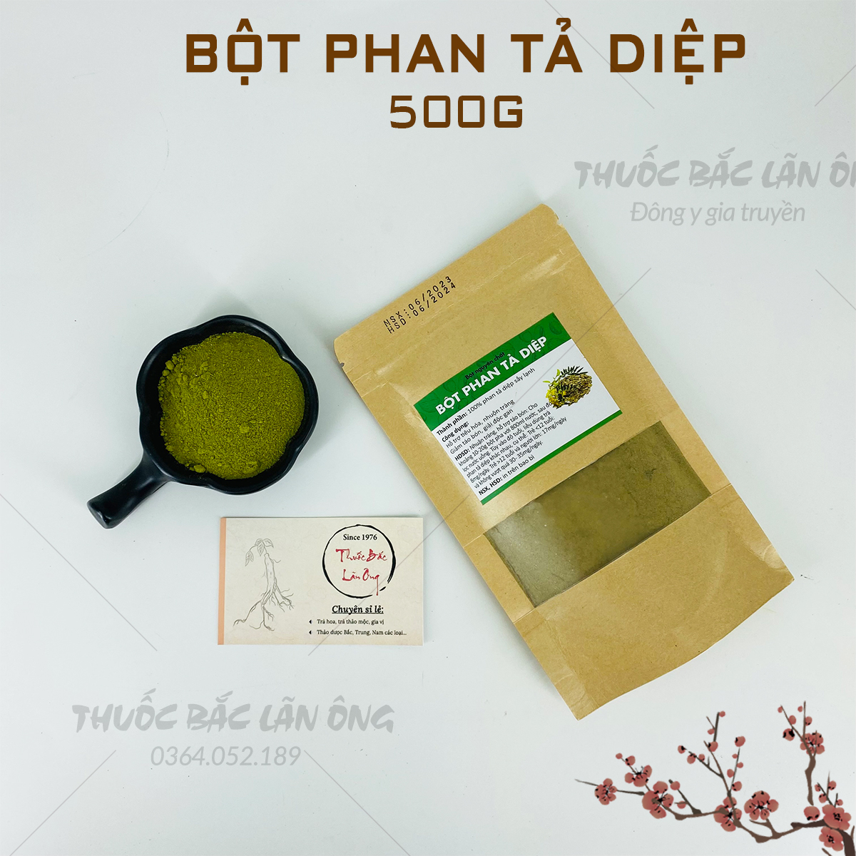 Bột lá phan tả diệp nguyên chất 500g