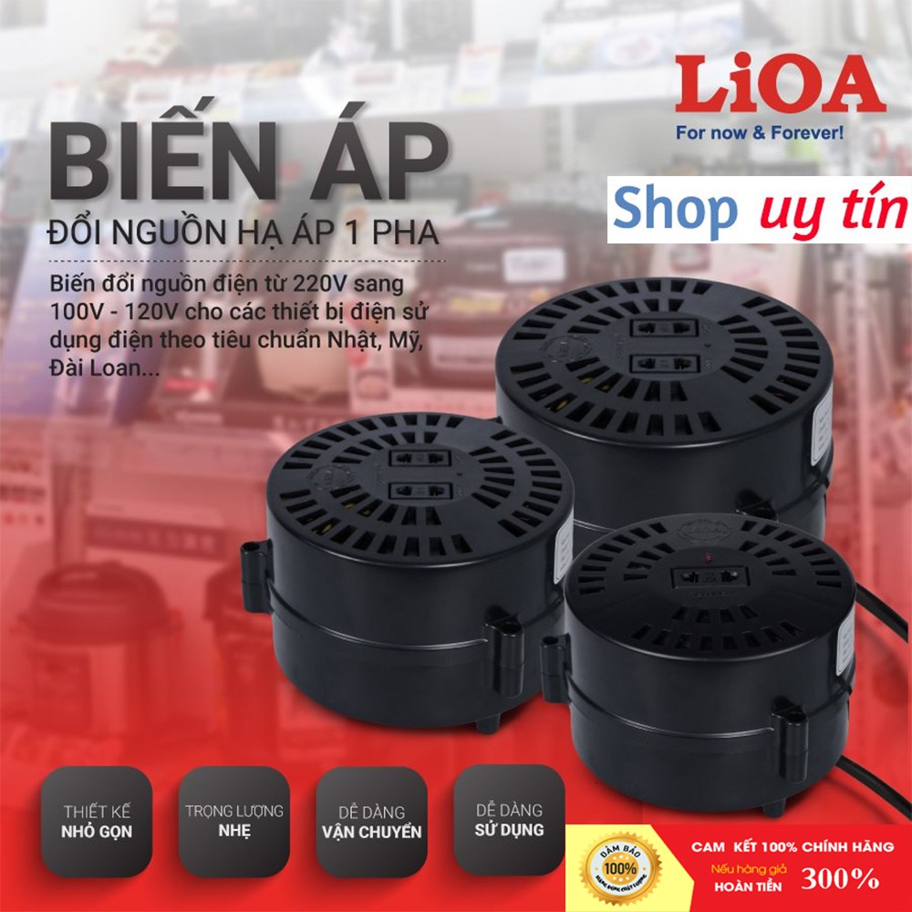 [CHÍNH HÃNG] Bộ Đổi Nguồn LiOA - Cục Đổi Nguồn Từ 220V Sang 100V 120V - Bộ Đổi Điện 1 Pha Cho Thiết Bị Nhật, Mỹ