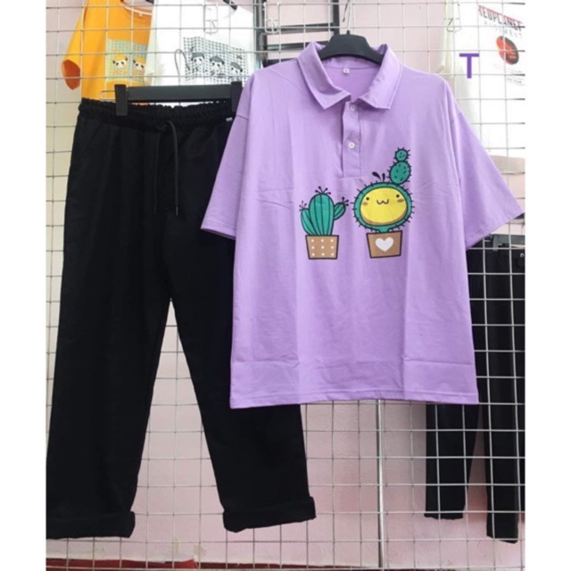 Sét áo polo sương rồng kèm quần kaki DTR0220