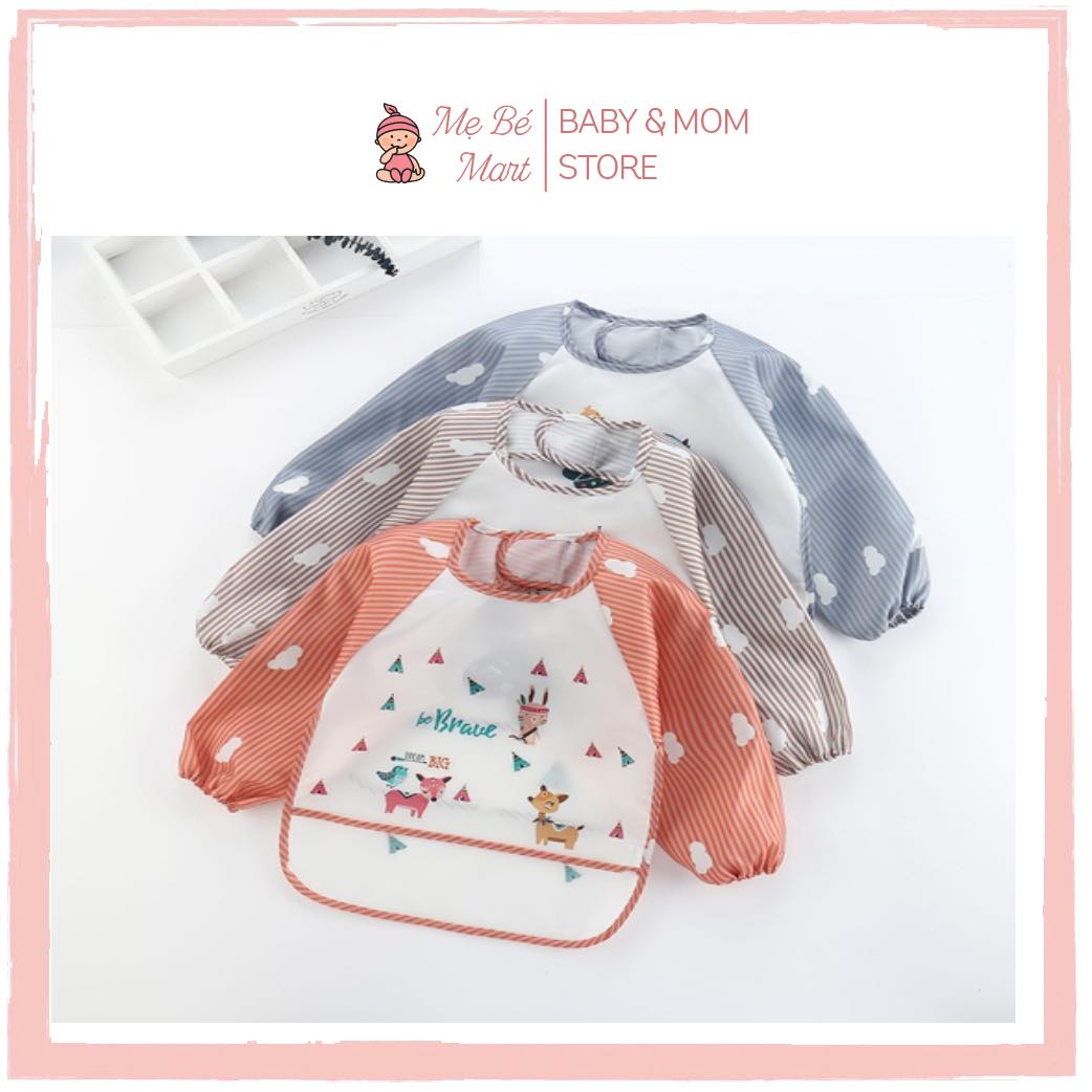 Áo yếm chống thấm giữ vệ sinh cho bé tập ăn dặm