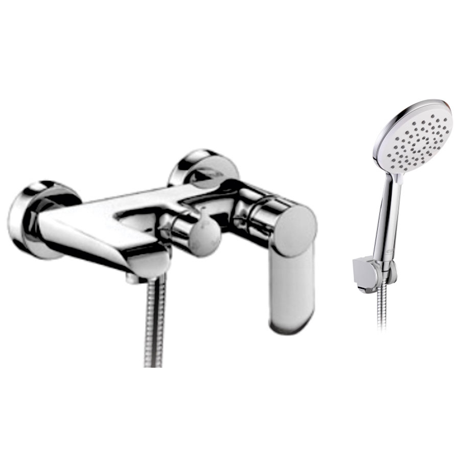 Bộ vòi sen nóng lạnh đồng mạ chrome eurolife el-vio 01