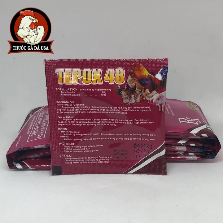 Top um tepox 48 chuyen duong ruot cho gà - bán lẻ x 10 gói