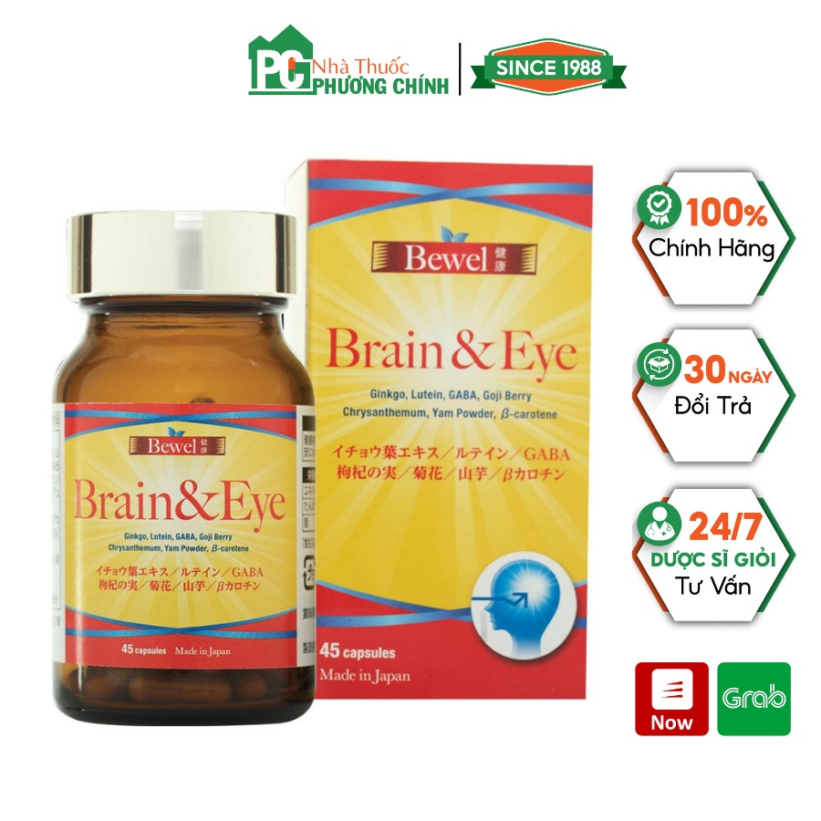 Viên Uống Bổ Não & Mắt Waki Bewel Brain & Eye Giúp Tăng Cường Tuần Hoàn