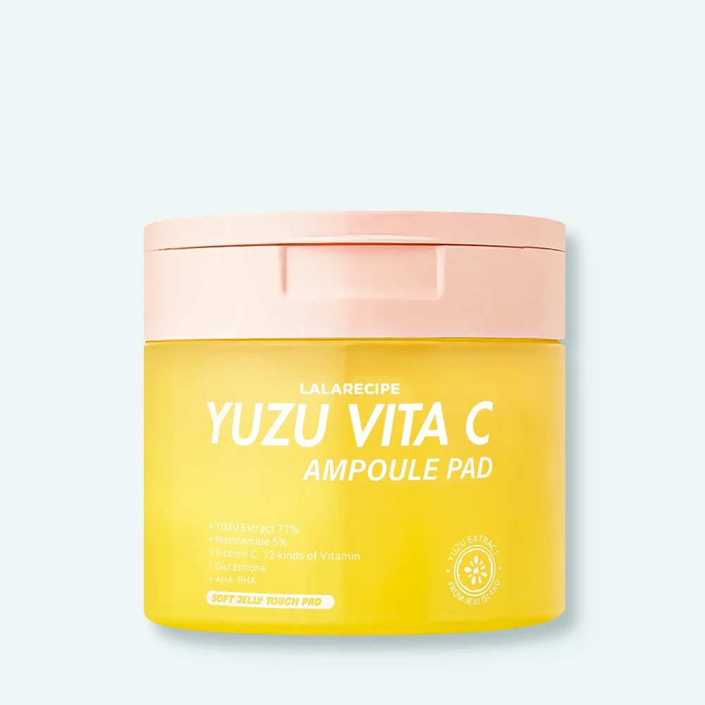 Dưỡng da LALARECIPE Yuzu Vita C Ampoule Pad 150ml ( 80 miếng)