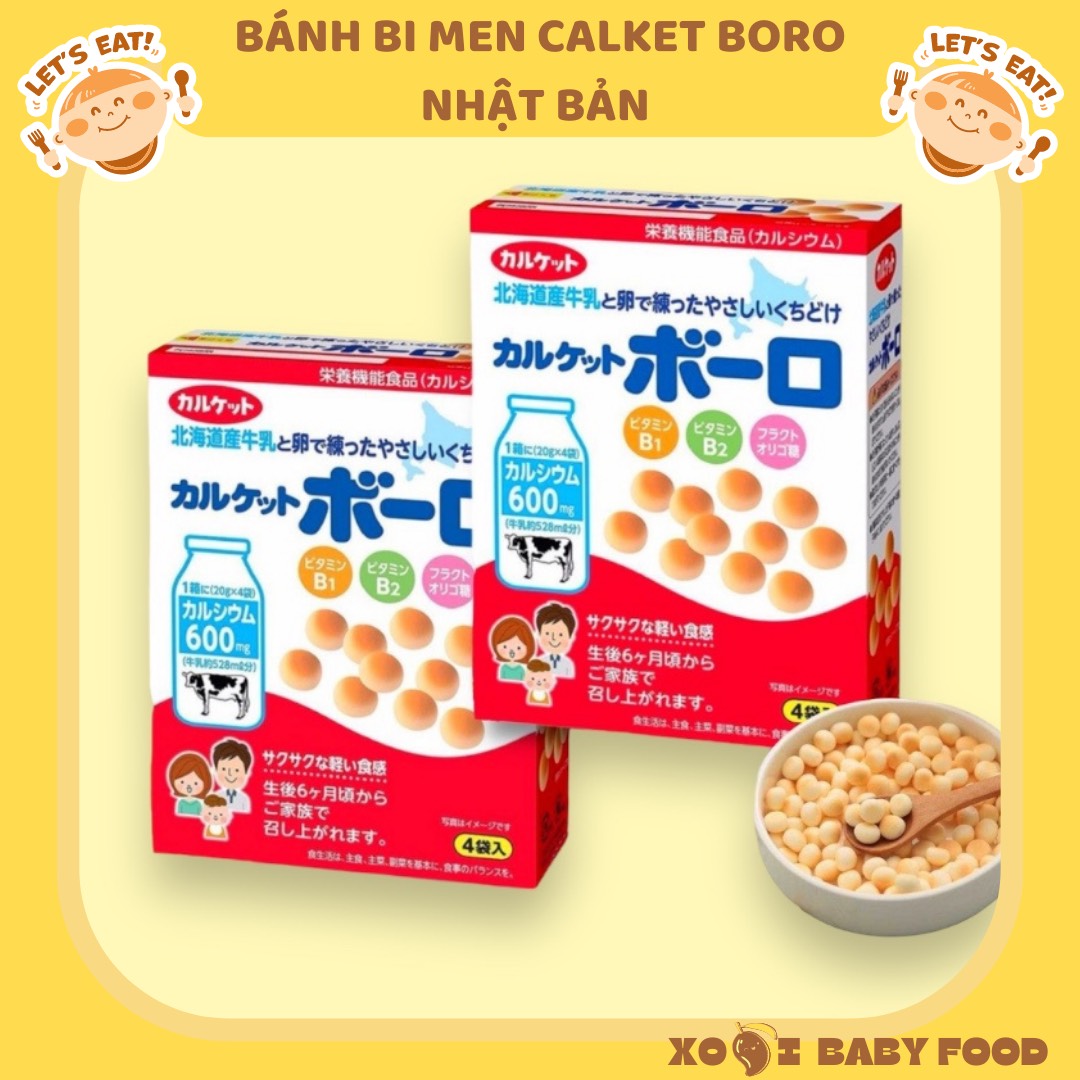 Date T2.2024 Bánh Men Bi Sữa Bò Morinaga Calket Boro Nhật Bản Cho Bé Ăn
