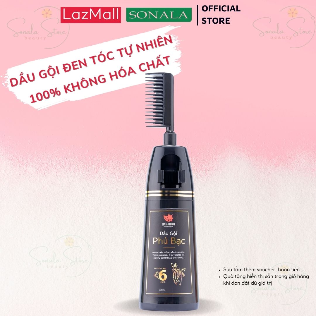 Dầu gội đen tóc Linh Hương Beauty Of Nature phủ bạc tóc an toàn dịu nhẹ